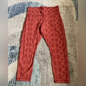 1X Rusty Orange Snakeskin Athleta Leggings